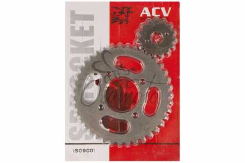 Звезды трансмиссии (пара) Zongshen ZS125J 420-15T + 420-39T (сталь 20) ACV