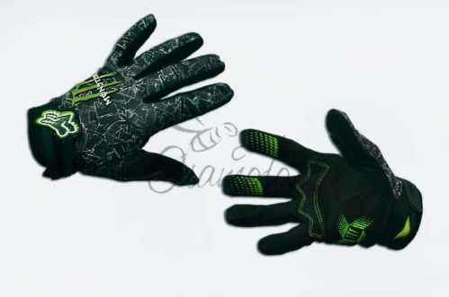 Перчатки FOX (mod:Monster energy, size:L, черные)