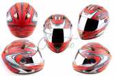 Шлем-интеграл (mod:В-500) (size:XL, красный матовый, зеркальный визор, BLADE) BEON