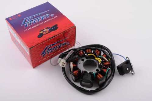 Статор генератора 4T GY6 125/150 (10+1 катушек) CYCLER