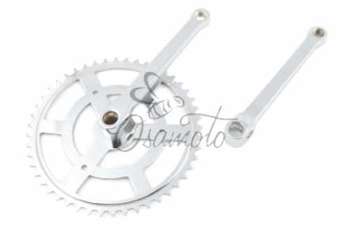 Звезда велосипедная (передняя) 48T (+2 шатуна L-170mm, под круг, хром) YKX