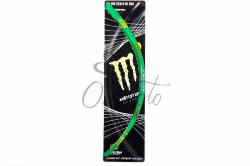 Наклейка на колесо 18 MONSTER ENERGY (зеленая,светоотражающая) GJCT