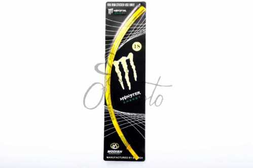 Наклейка на колесо 18 MONSTER ENERGY (желтая,светоотражающая) GJCT
