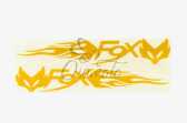 Наклейка логотип FOX (20x5см, желтая, 2шт) (#049)