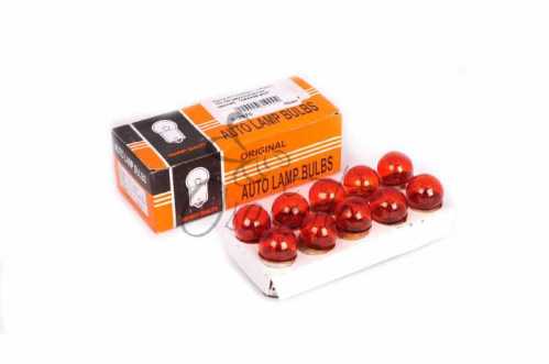 Лампа G18 (поворот, габарит) 12V 5W (красная) ORANGE BOX
