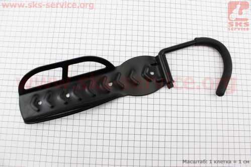 Крепление велосипеда за колесо к стене складное, чёрное HS-010 (без дюбелей)