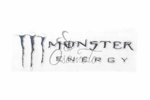 Наклейка шильдик MONSTER ENERGY (19x7см, алюминий, хром) (#4750)