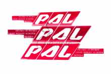 Наклейки (набір) PAL (45х23см, червоні) (#0101) Заводской стандарт OEM