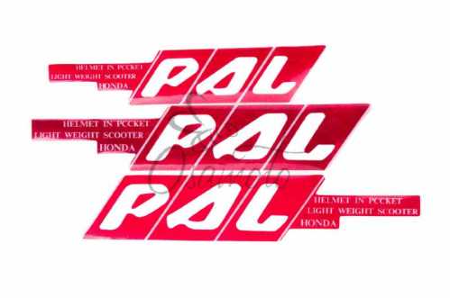 Наклейки (набор) PAL (45х23см, красные) (#0101)