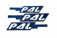 Наклейки (набір) PAL (45х23см, сині) (#0101) Заводской стандарт OEM
