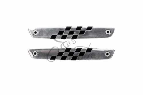 Наклейка (набор) шильдик CHECKERED FLAGS (13.5x2см)