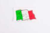 Наклейка шильдик ITALY (9x4.5см) (#0745D)