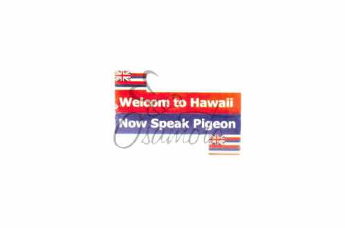 Наклейка на номер WELCOM TO HAWAII (8x8см)