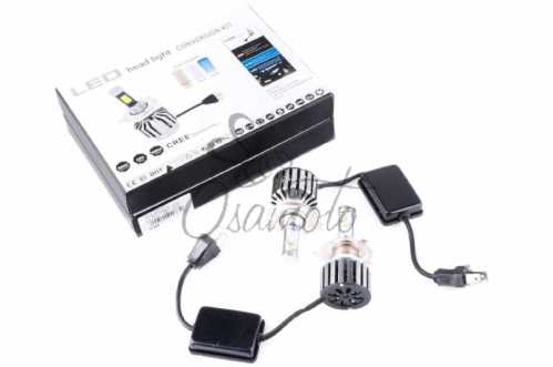 Лампы диодные автомобильные H4 (пара) (12V 3600 LUMENS, четыре кристалла) (аналог ксенона) IZEN (mod.A)
