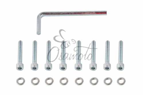 Болты крышки вариатора 4T GY6 50 (10 колесо) (шестигранный шлиц, 8шт +ключ) SHUK