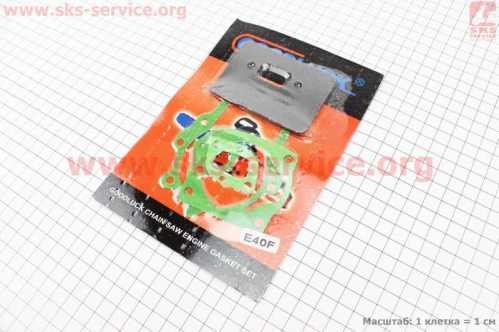 Прокладки двигателя 1E40F-1E44F, к-кт 5 деталей, (на блистере)