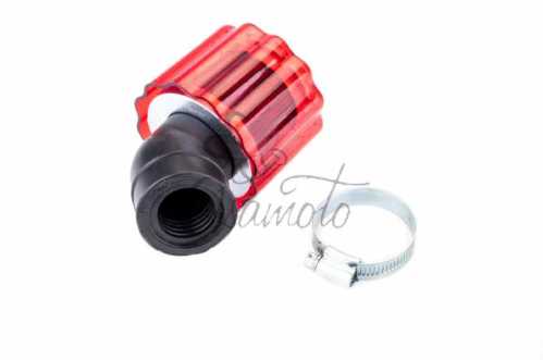 Фильтр воздушный (нулевик) d28/40mm, 45* (колокол, красный, прозрачный) KM (mod:KY-A-135)