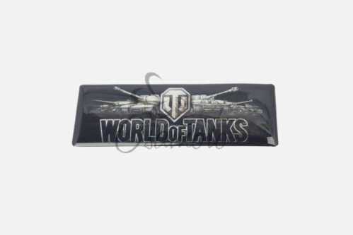 Наклейка логотип WORLD OF TANKS (11,5х5см, силикон) (#SEA)