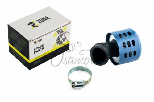 Фильтр воздушный (нулевик) d35mm, 45*, (синий) ZUNA