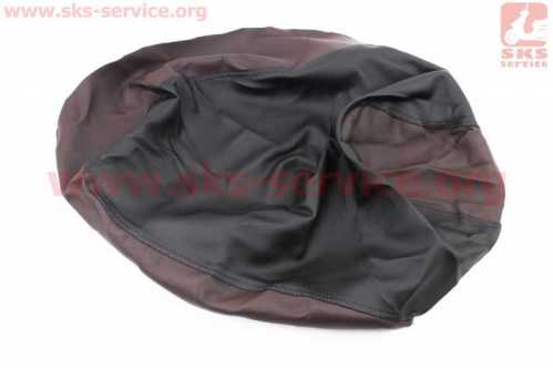 Чехол сиденья Honda DIO AF34 (эластичный, прочный материал) черный/коричневый