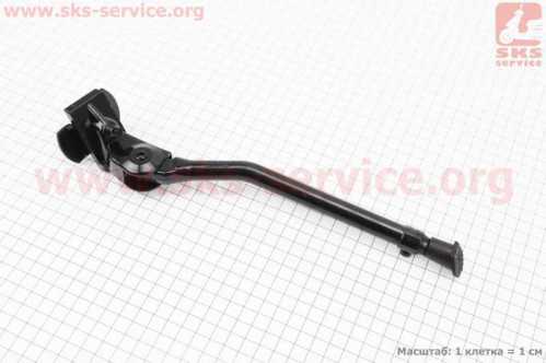 Подножка боковая центральная телескопическая для 20"-29", алюминиевая, чёрная SKC-22A