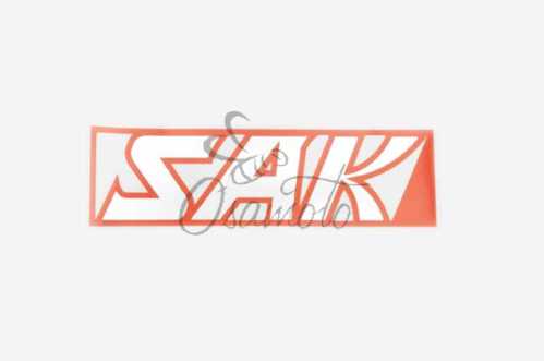 Наклейка логотип SAK (16х5см, черная) (#6873)