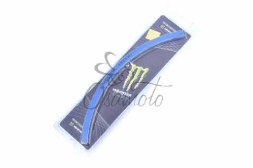 Наклейка на колесо 17 MONSTER ENERGY (синяя, светоотражающая) (#6061)