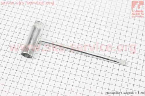 Ключ свечной для бензопилы, 13/19mm, L-160mm, усиленный