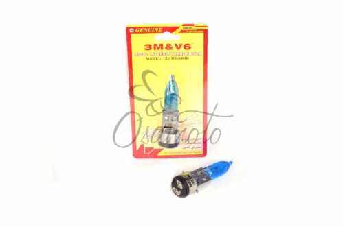 Лампа BA20D (2 уса) 12V 100W/100W (супер белая) (блистер) 3MV6