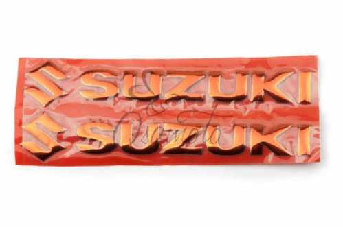 Наклейка буквы SUZUKI (20х6см, 2шт, красные) (#4752)
