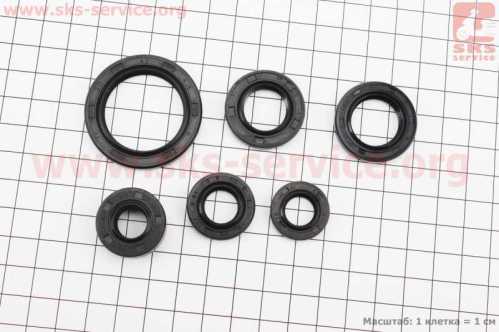 Сальник двигателя 70cc к-кт 6шт (18,9x30x5; 13,7x24x5; 11,6x24x10; 12x21x4; 30x42x4,5; 17x29x5)