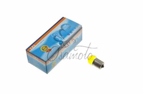 Лампа G18 (поворот, габарит) 12V 10W (желтая) YWL
