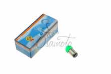 Лампа S25 (двоконтактна) 12V 10W/5W (стоп, габарит) (зелена) YWL Заводской стандарт OEM