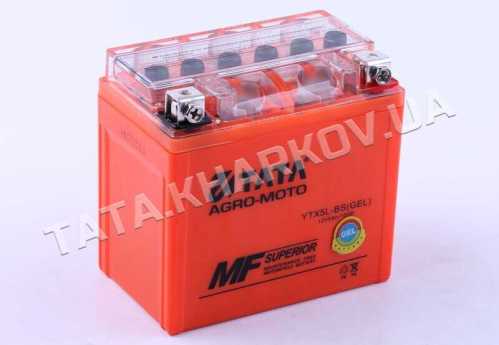 Аккумулятор гелевый, 5АH-YTX5L-BS, оранж., 114*70*106 мм - OUTDO