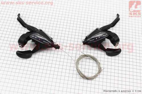 Переключатели (моноблок) 3x8 скоростей, чёрные ST-EF 500