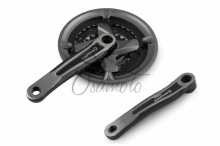 Звезды велосипедные (передние) 24/34/42T (+2 шатуна L-170mm, квадрат, черные, с защитой) (OKTALINK GRAY) OKT