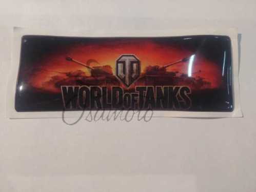 Наклейка логотип WORLD OF TANKS 2 (11,5х5см, силикон) (#SEA)