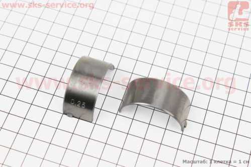 Вкладиш шатуна (d-36mm, D-39mm, h-19mm) 178F к-кт 2шт +0,25