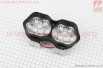 Фара двойная дополнительная светодиодная влагозащитная - 18 LED, (146* 62mm) с креплением, тип 1