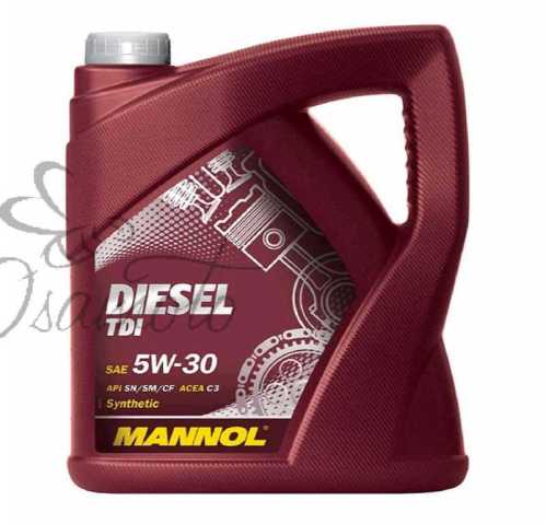 Масло автомобильное, 5л (SAE 5W-30, Diesel TDI 5W-30 API SN/SM/CF) MANNOL