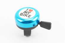 Звонок механический "I love my Bike", синий
