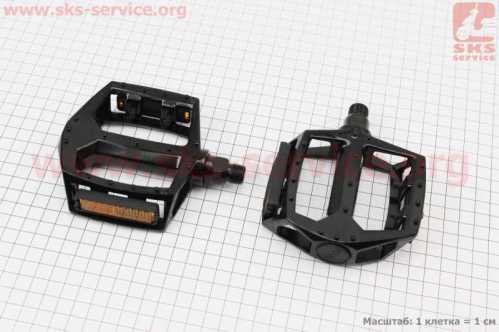 Педали MTB широкие 9/16" (103x100x26mm) алюминиевые, чёрные WP313