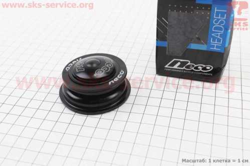 Рулевые чашки 1-1/8"x1-1/4" (44/28,6x50.6/30мм) безрезьбовой вилки, полуинтегрированные, чёрные H-100